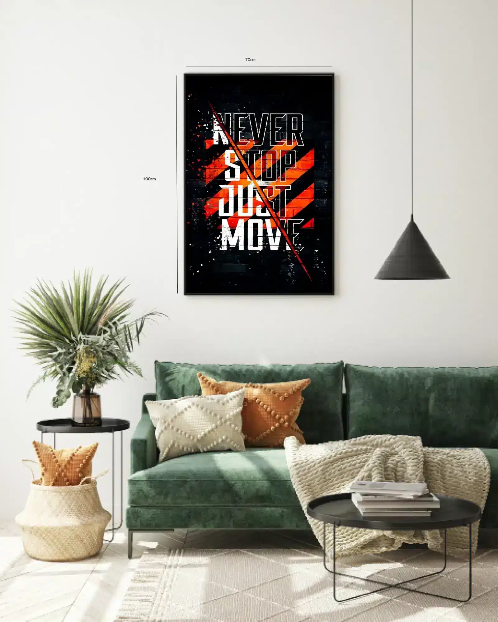 Motiverende Never Stop Plakat