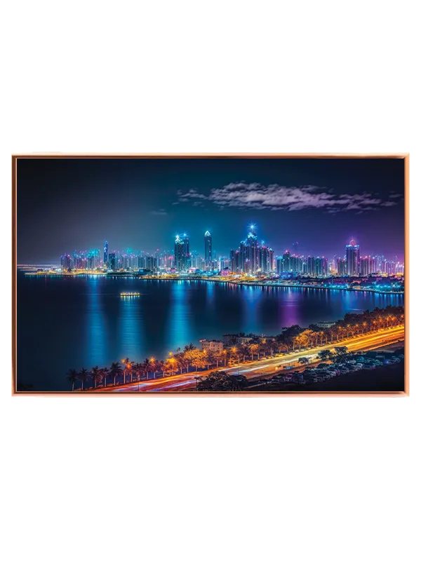 Neonlys Over Kystens Skyline