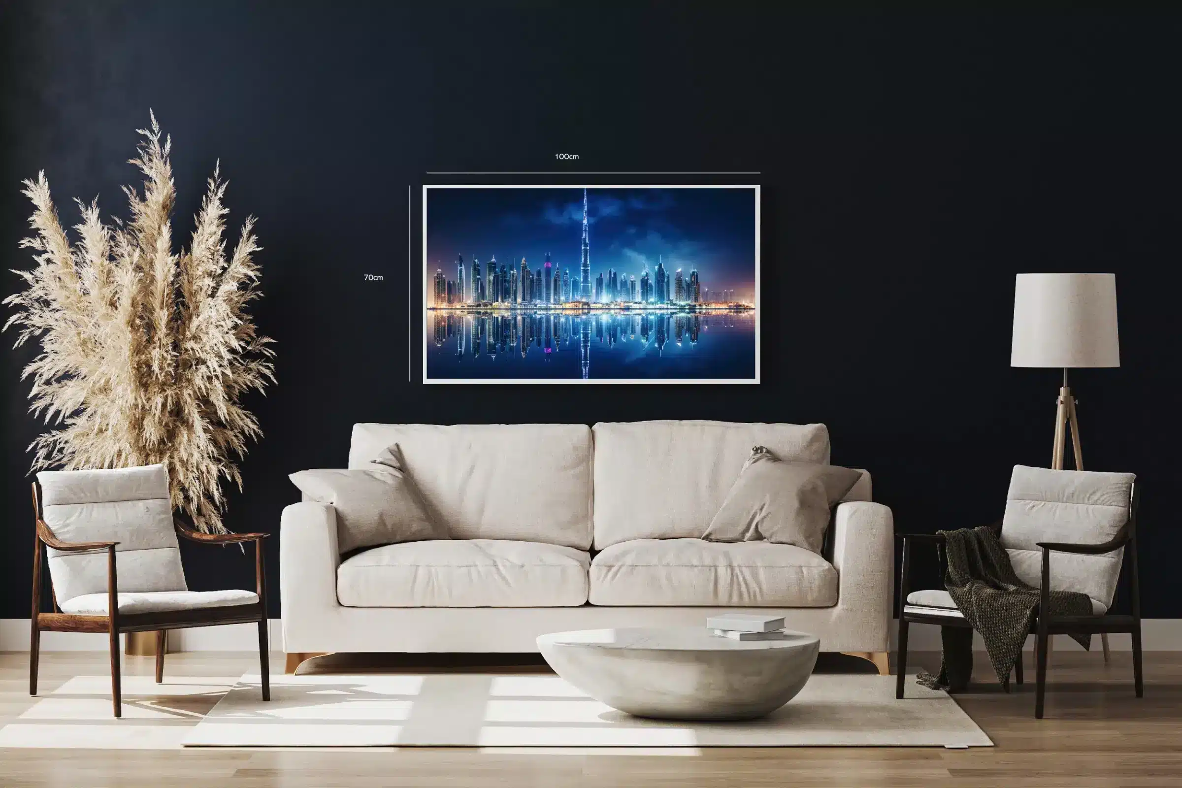 Dubai Skyline med Spejling