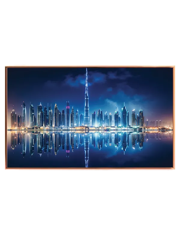 Dubai Skyline med Spejling