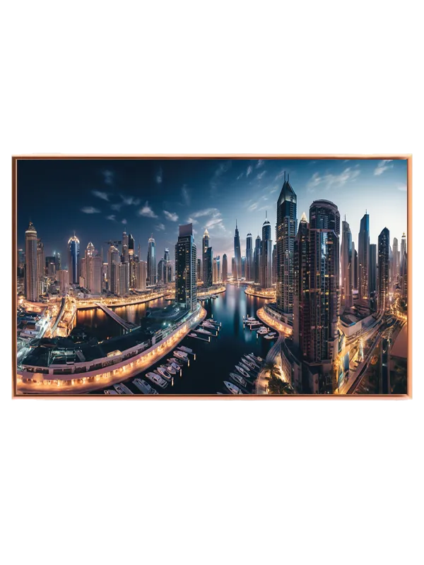 Dubai Marina Skyline ved Skumring