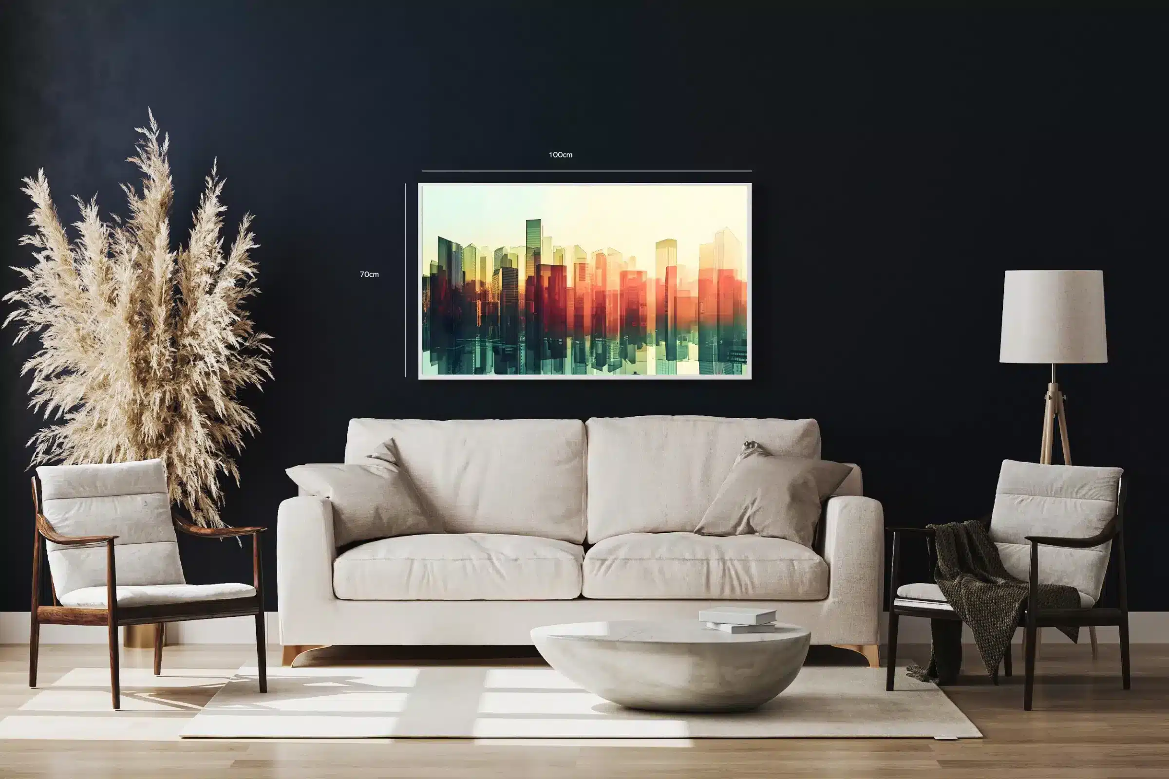 Abstrakt Storby Skyline Spejling