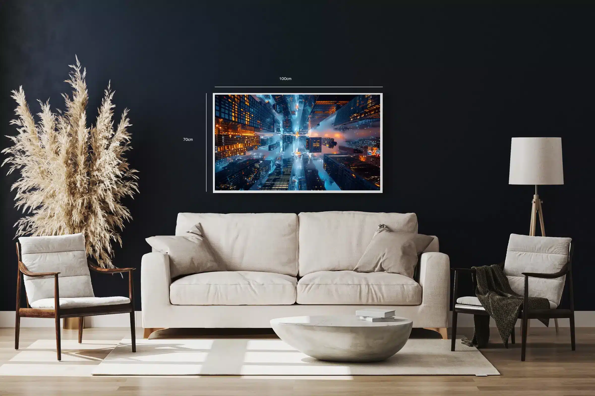 Grafisk Neonby Set Nedefra