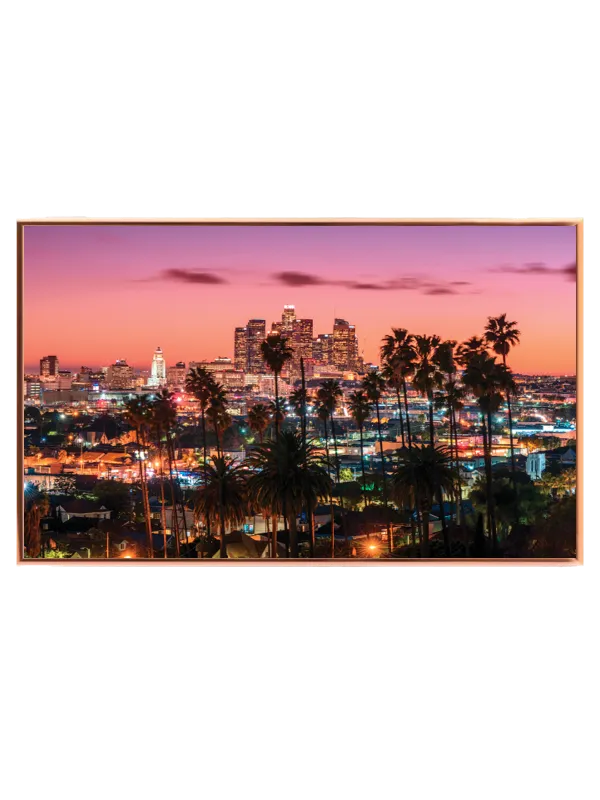 Los Angeles Skyline ved Solnedgang