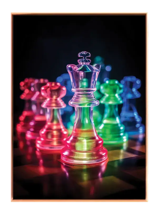 Skakbrikker med bokeh refleksioner farver