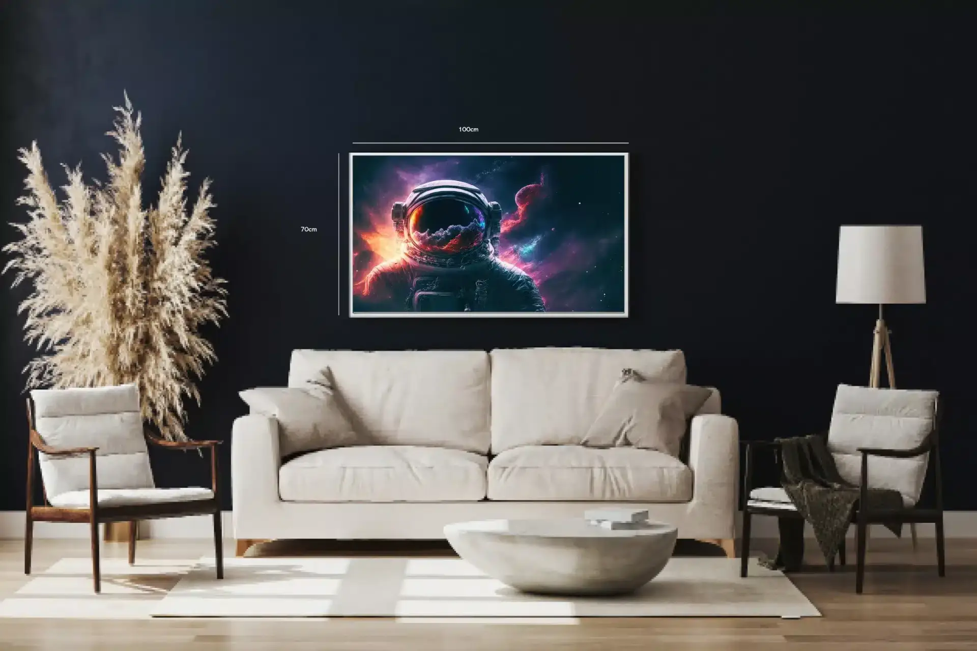 Astronaut i Farverig Nebula