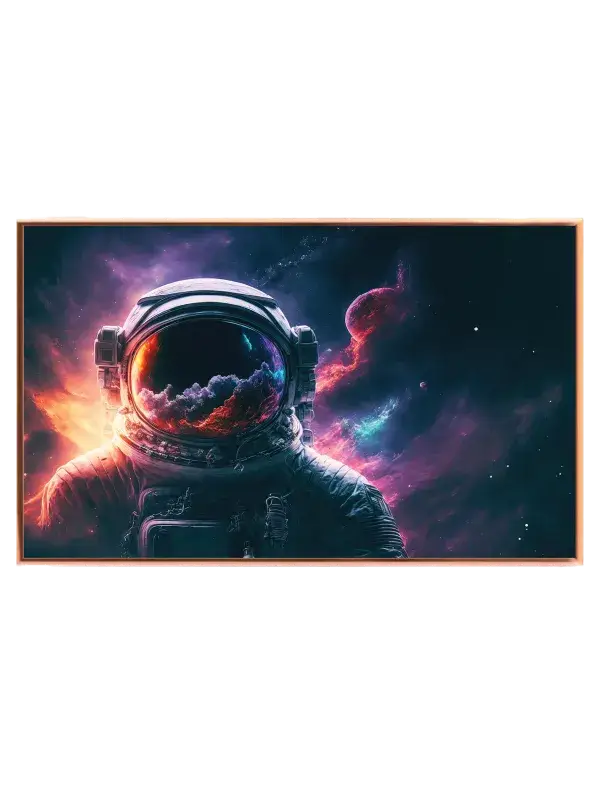 Astronaut i Farverig Nebula