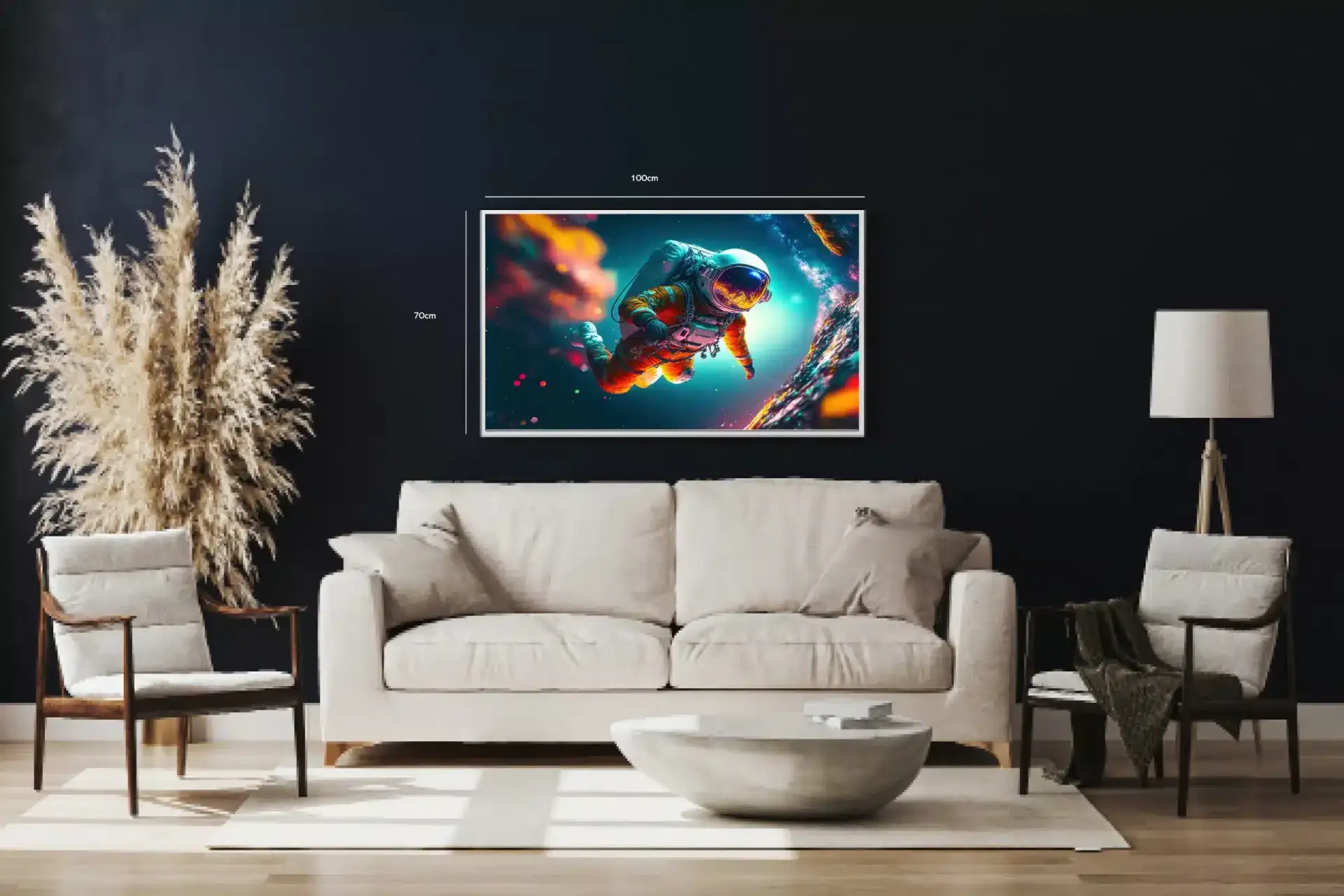 Astronaut i Neonfarvet Rum