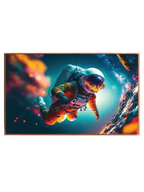 Astronaut i Neonfarvet Rum