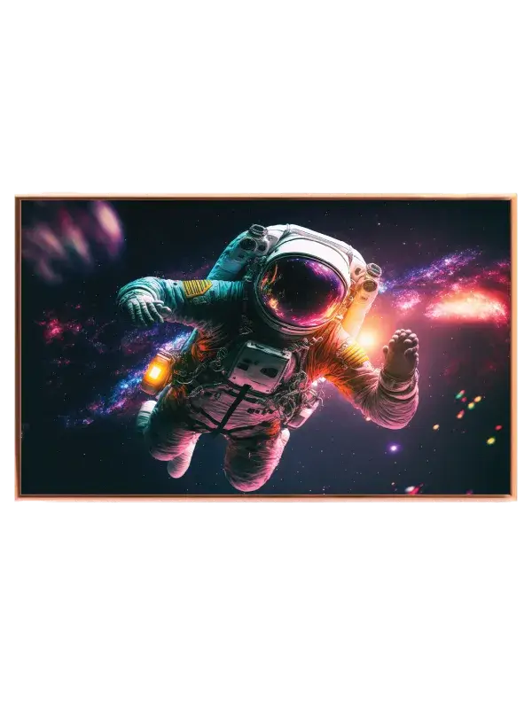 Astronaut i Neonfarvet Tåge