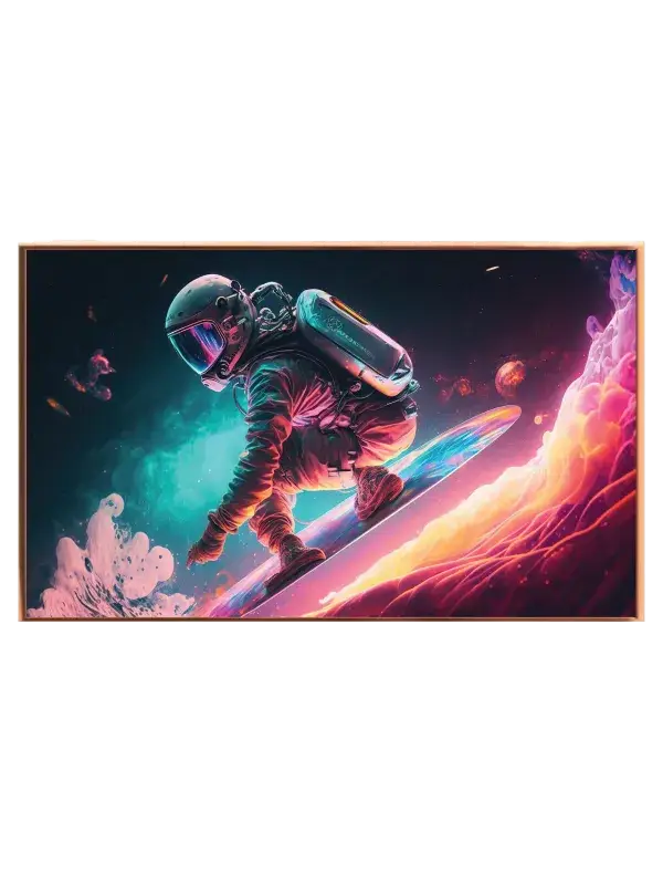 Astronaut på Neon Surfboard