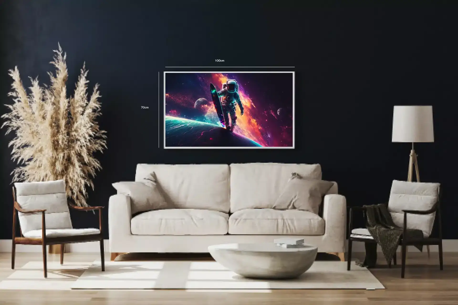Astronaut med Surfboard i Rummet