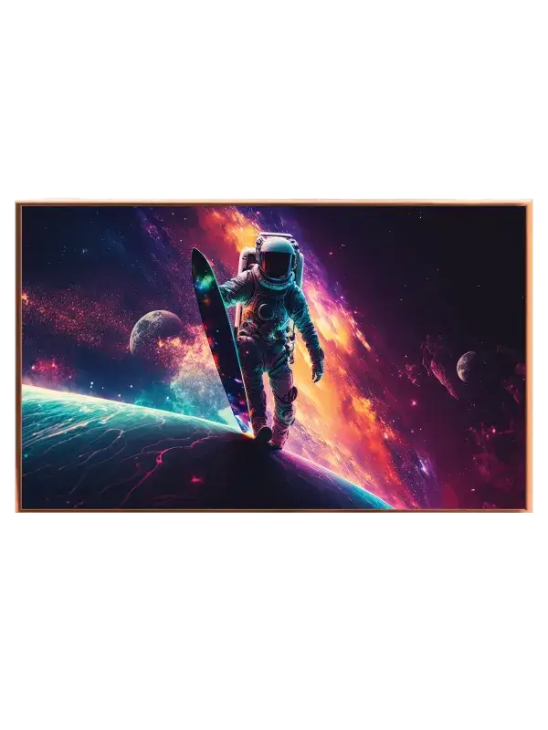 Astronaut med Surfboard i Rummet