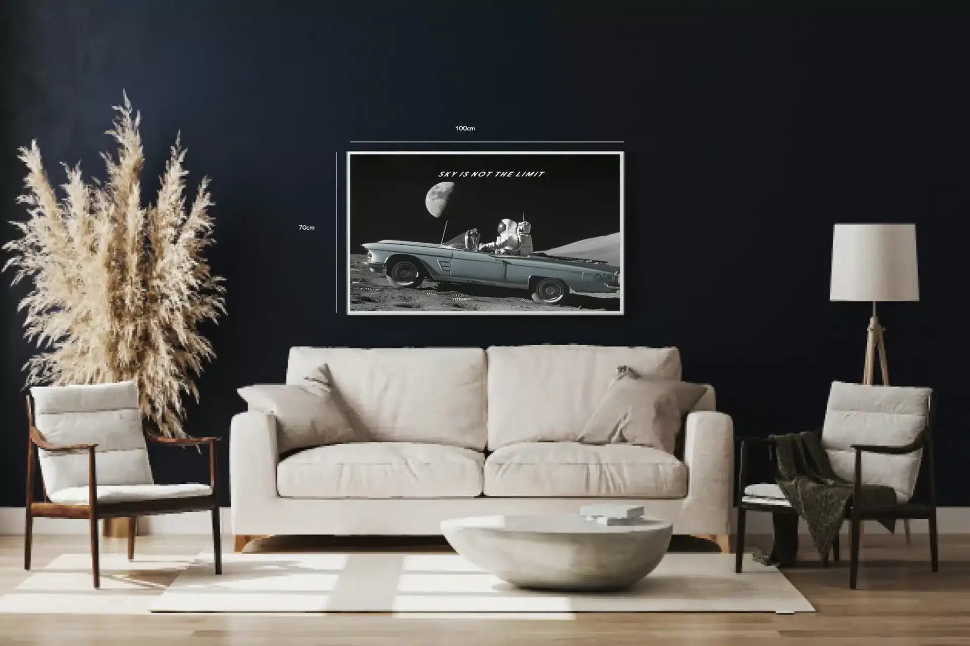 Astronaut i Cabriolet på Månen