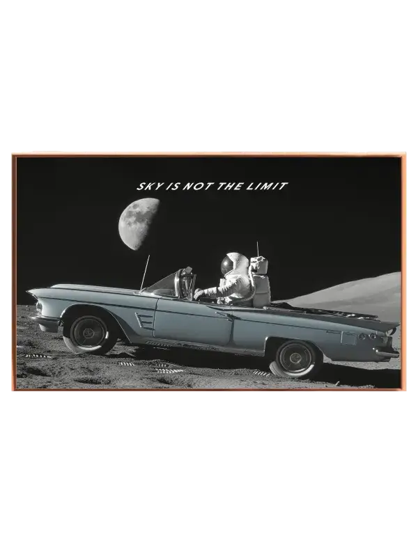 Astronaut i Cabriolet på Månen