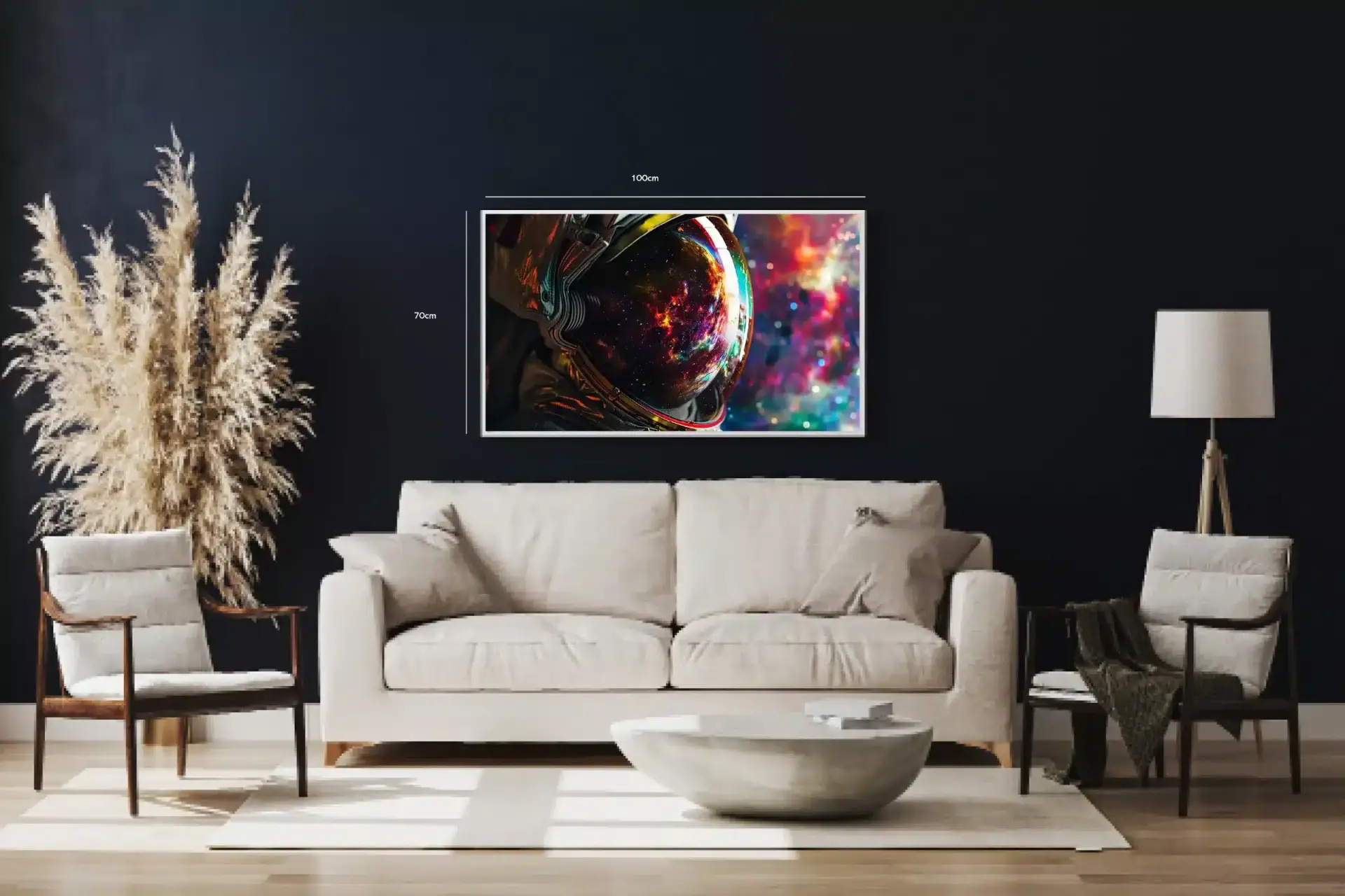 Grafisk Astronaut Hjelm med Nebula