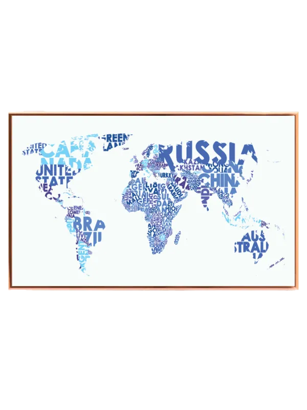 Verdenskort i Typografisk Design