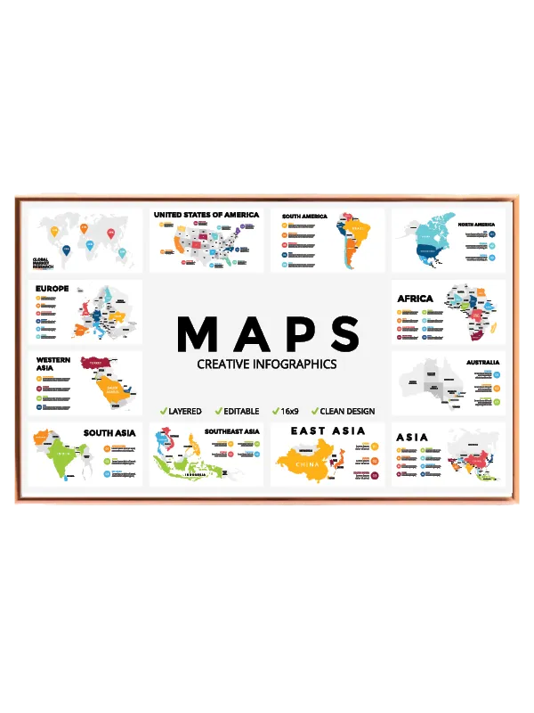 Verdenskort Infografik Plakat