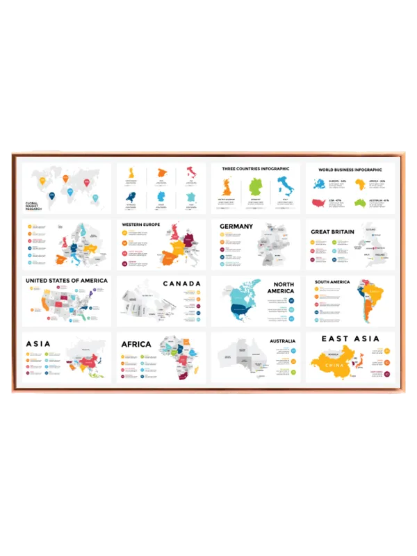 Verdenskort Infografik Plakat
