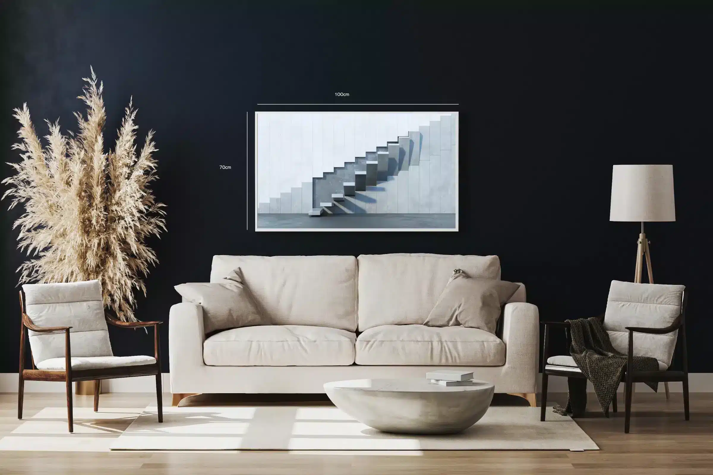 Moderne Trappeillusion i Beton