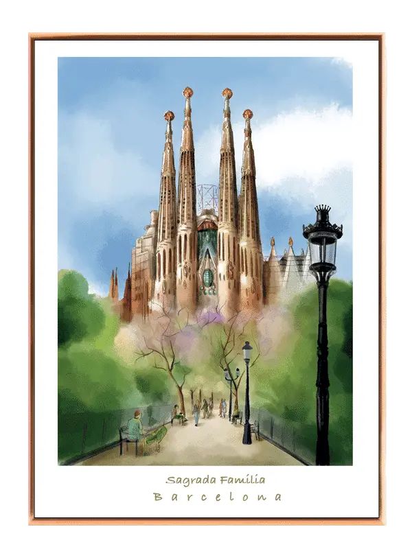 Sagrada Familia Barcelona Illustration