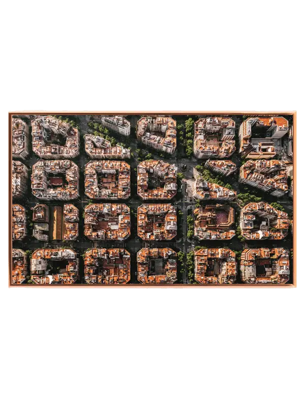 Aerial View Urban Grid