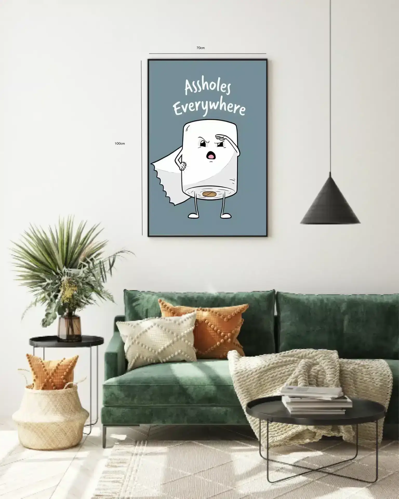 Sjov Superhelt Toiletpapir Plakat