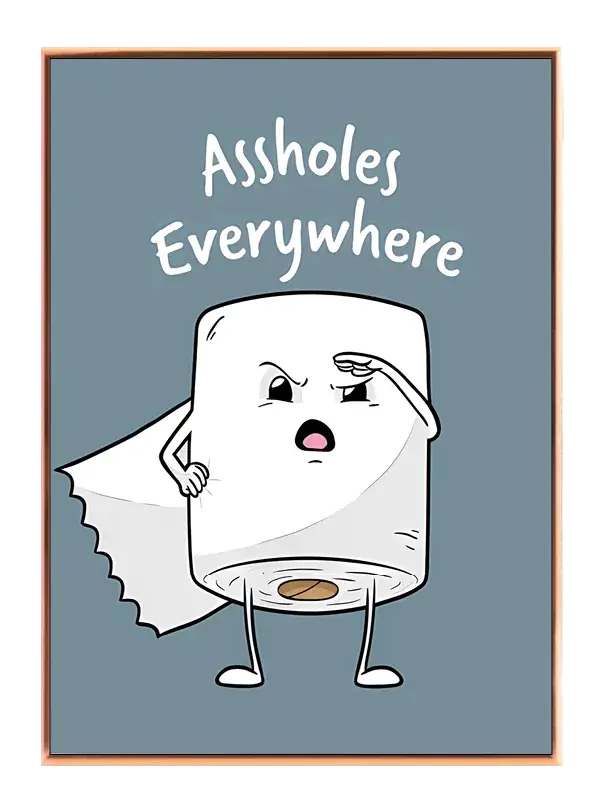 Sjov Superhelt Toiletpapir Plakat
