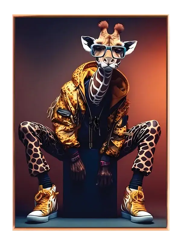 Urban Giraffe Stil Plakat