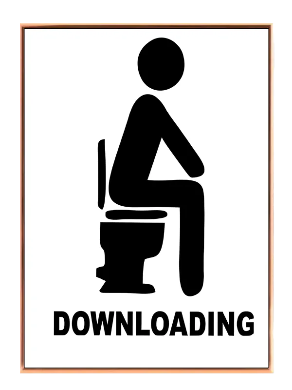 Humoristisk Toiletplakat til Badeværelset