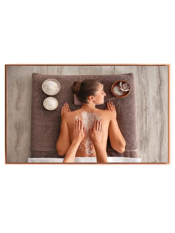 Massage kvinde håndklæde skåle med tekstur