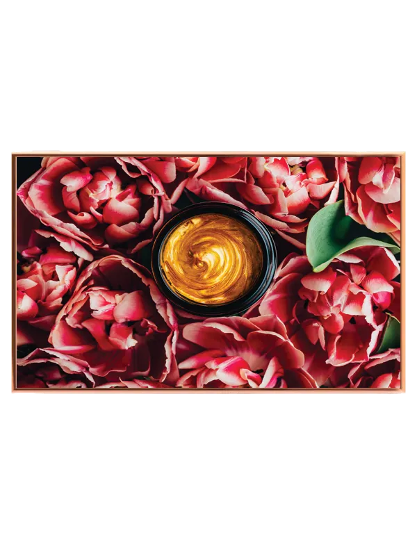 Blomster skål blade med nærbillede tekstur