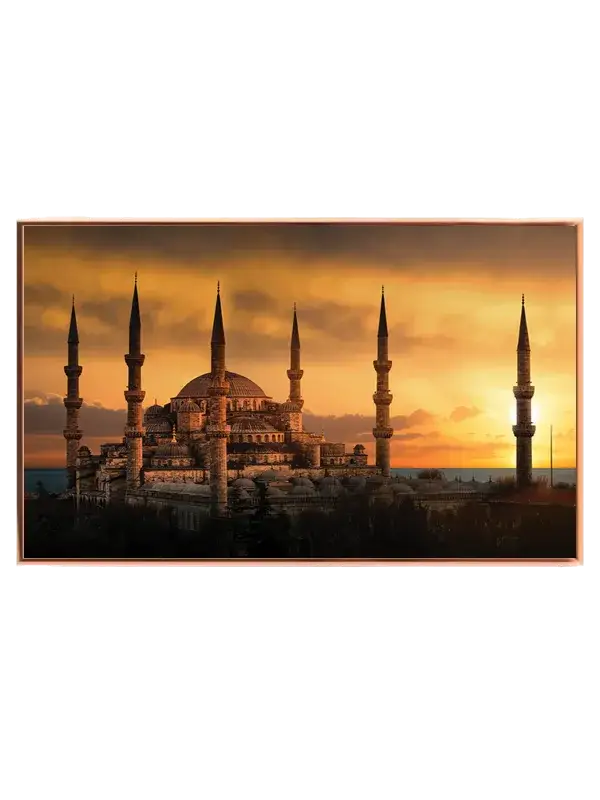 Historic Mosque Sunset Silhouette