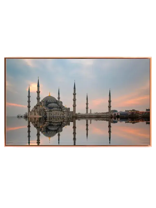 Blue Mosque Sunset Reflection