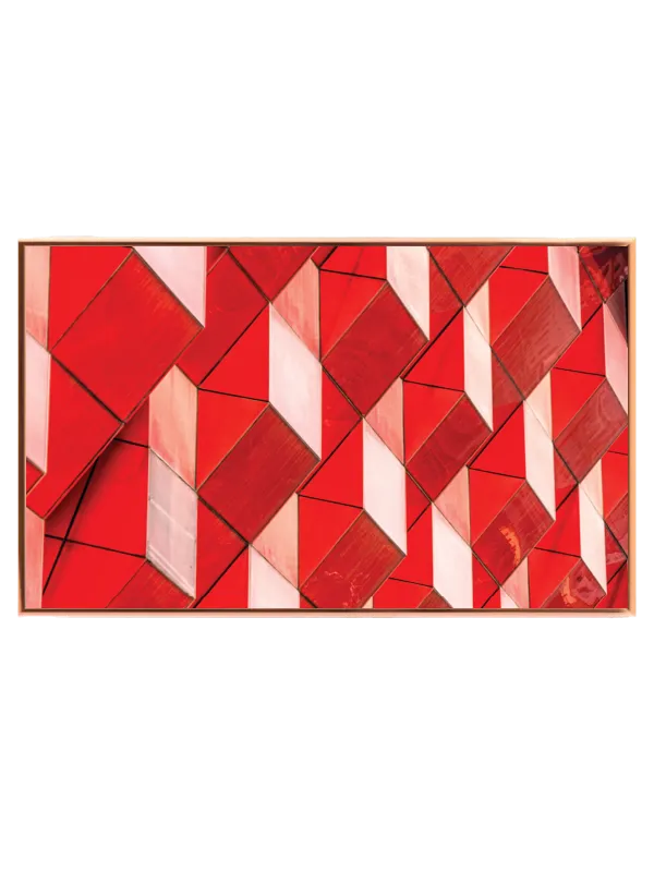 Geometrisk Rød Kunstplakat