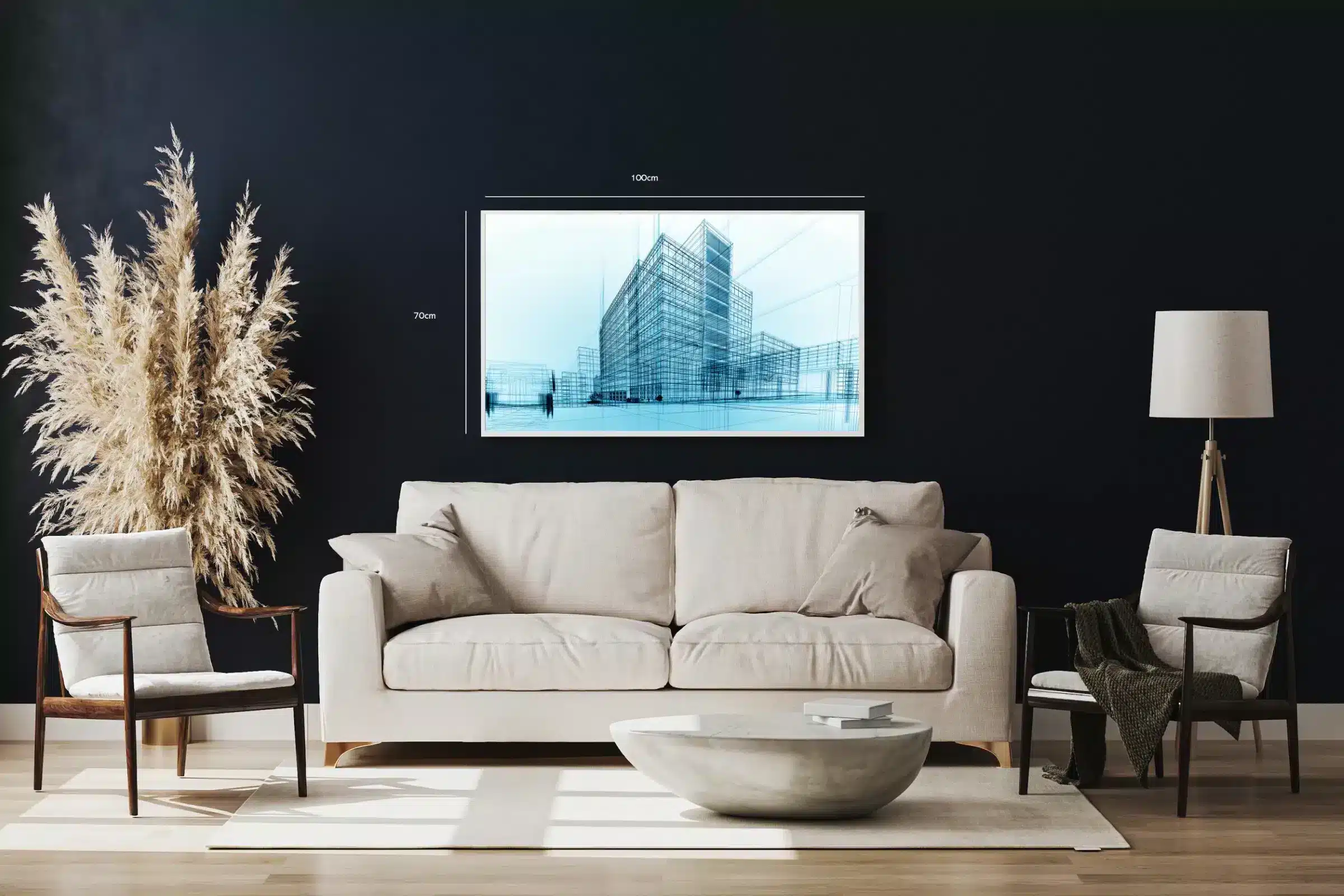 Moderne Arkitektur i Blåtoner