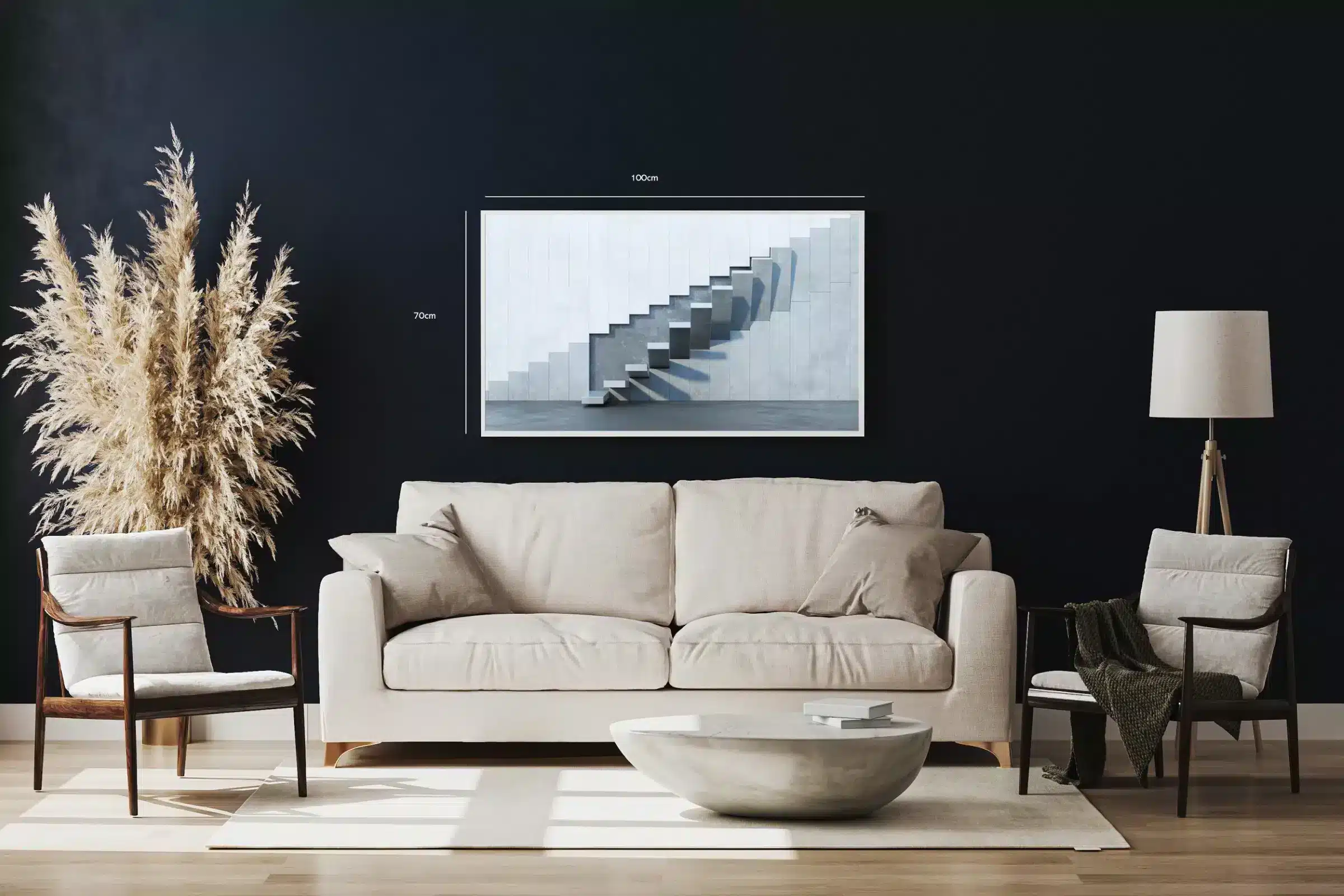 Moderne Trappekunst i Minimalistisk Stil