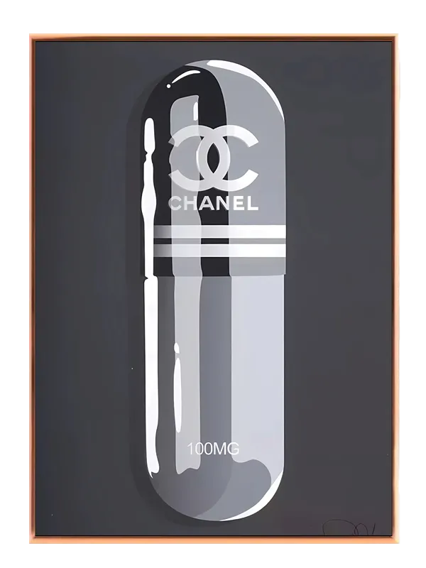 Kapsel logo tekst med typografi refleksioner
