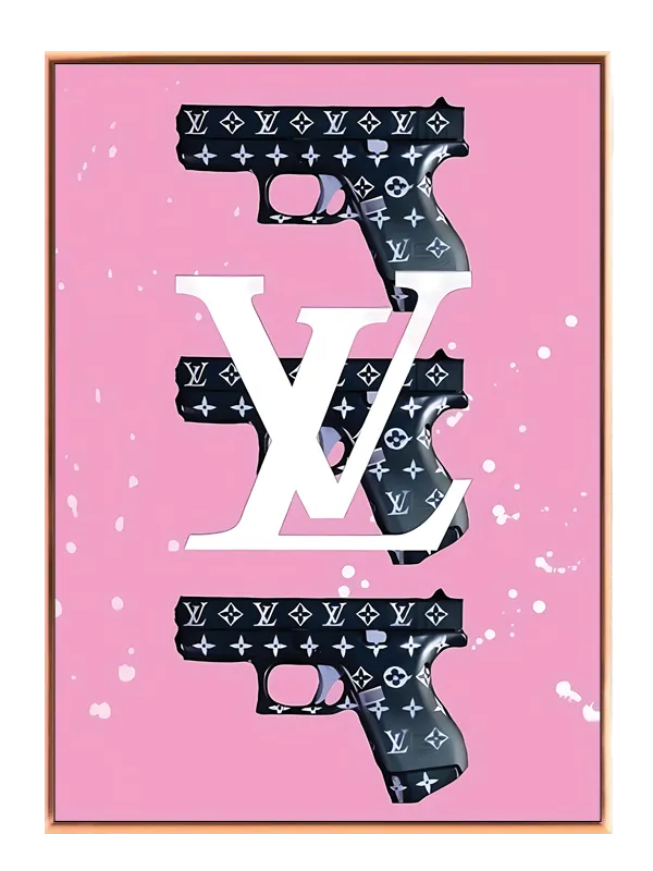 Pistoler bogstaver logo med typografi mønster