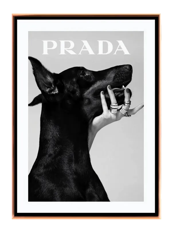 Hund hånd ringe tekst med typografi