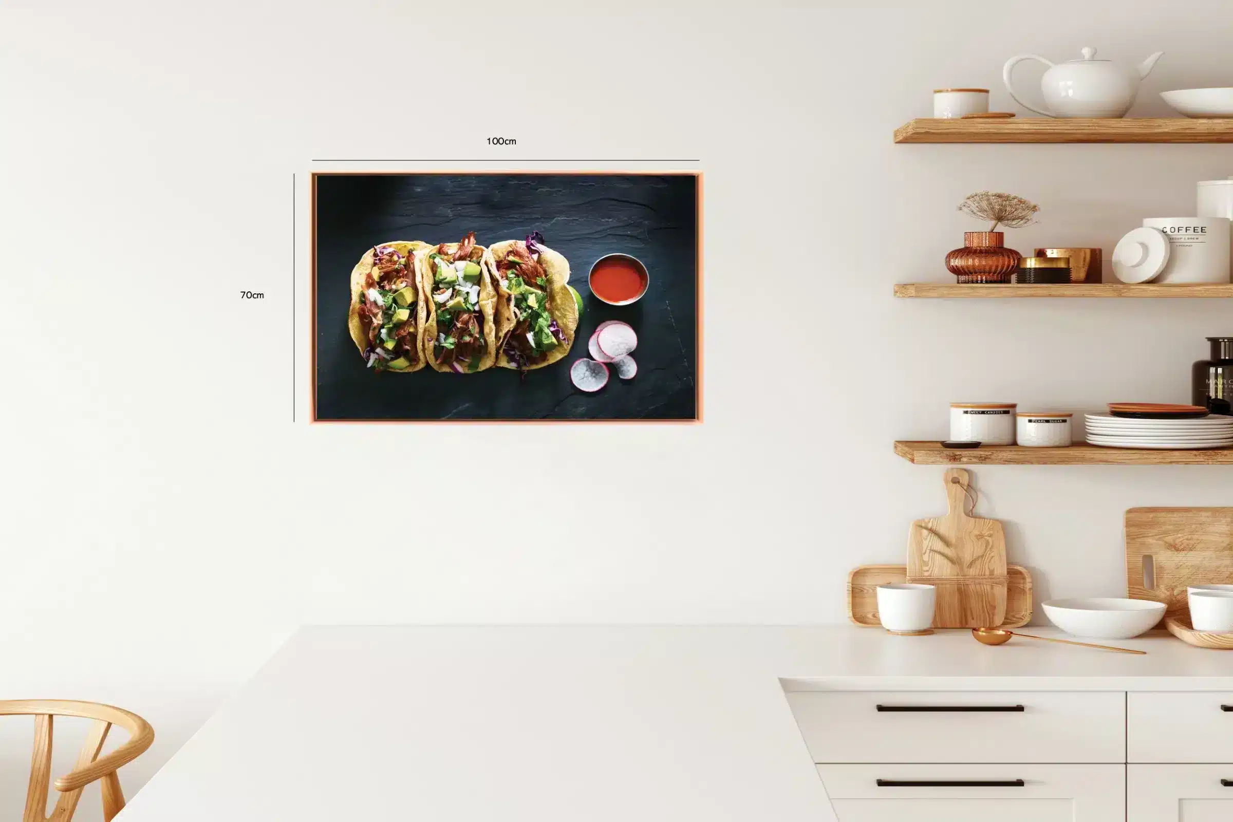 Tacos salsa radiser med madfotografi tekstur