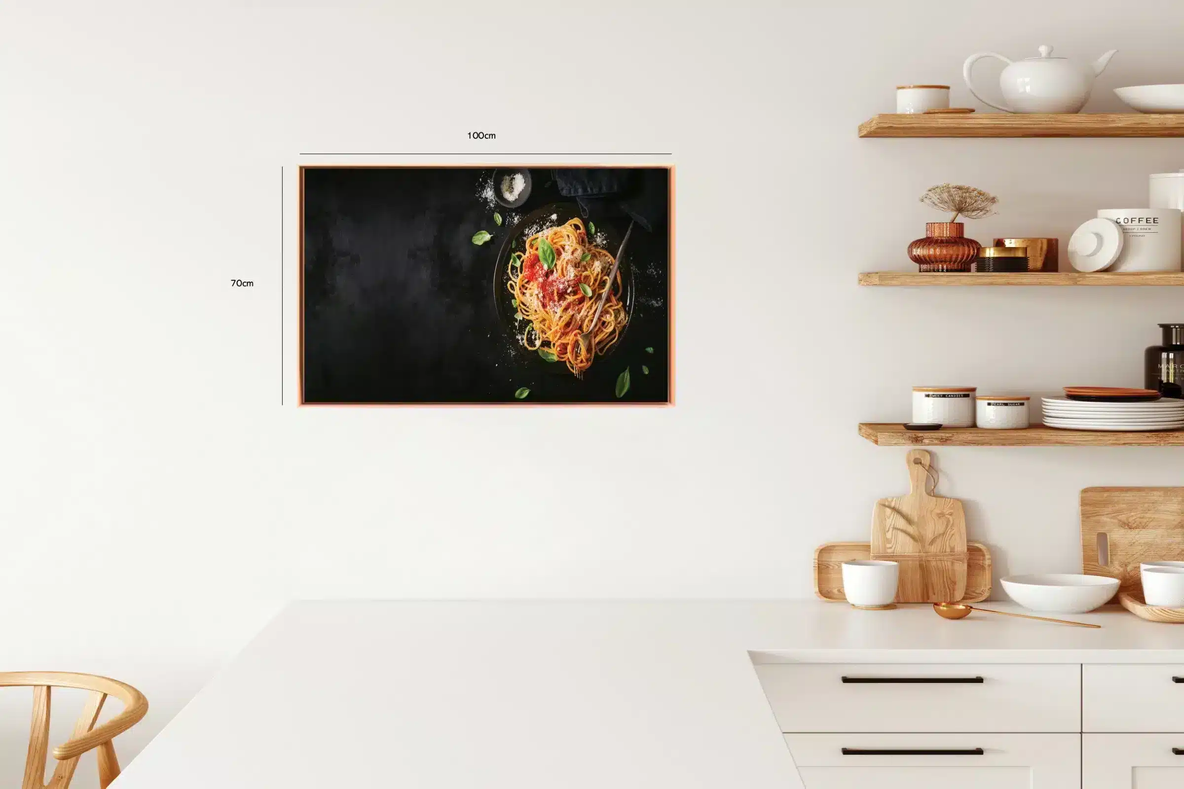 Pasta tallerken tomatsauce basilikum med mørk