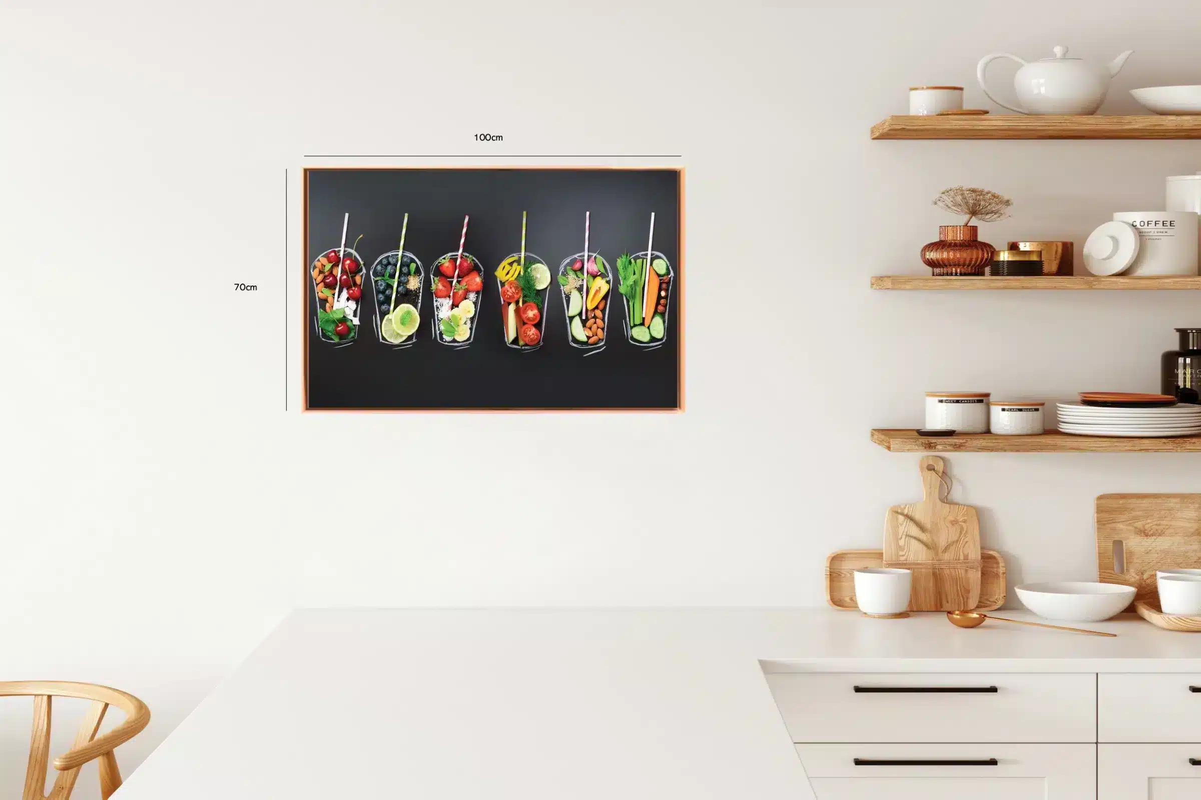Smoothies frugt grøntsager med fotografi komposition