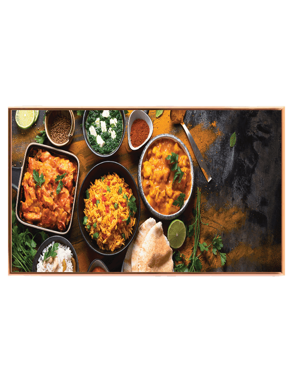 Curry ris skåle brød med krydderier