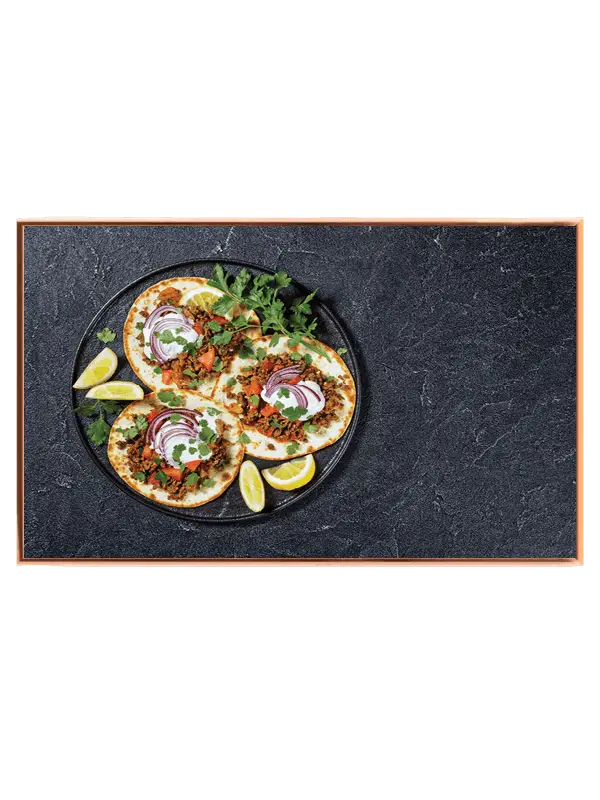 Tacos tallerken lime koriander med madfotografi