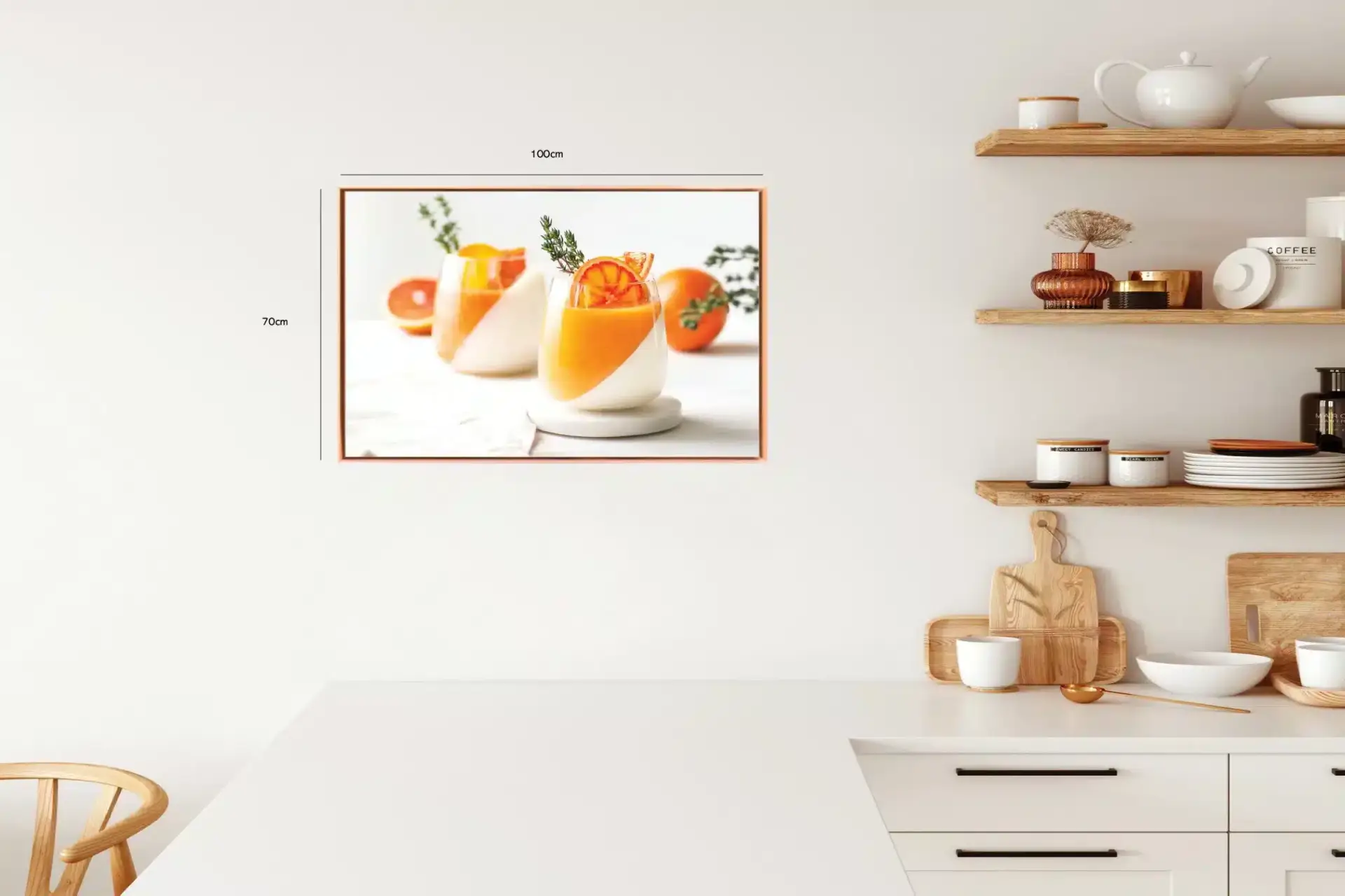 Drinks glas citrusfrugt med garniture tekstur