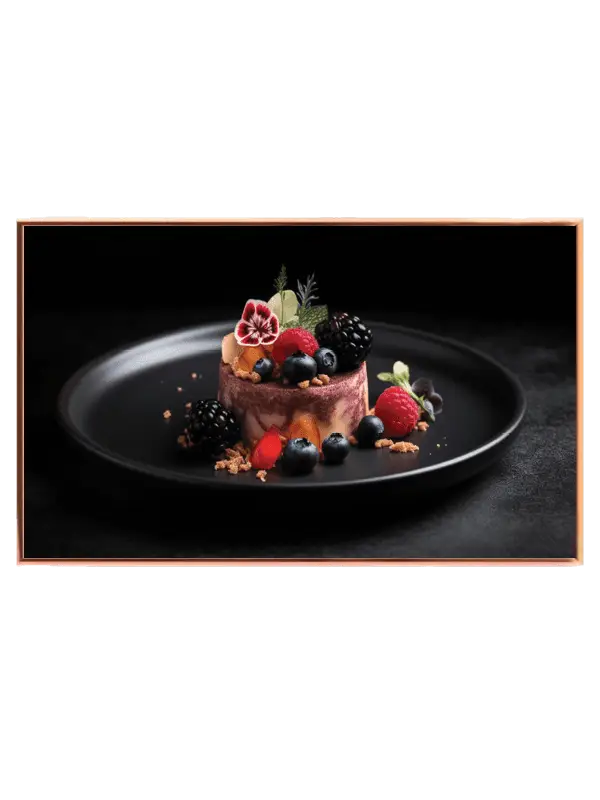 Dessert bær tallerken med madfotografi tekstur