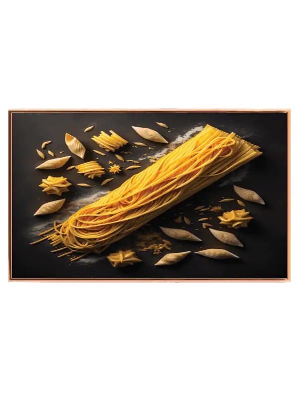 Pasta spaghetti penne mel med tekstur