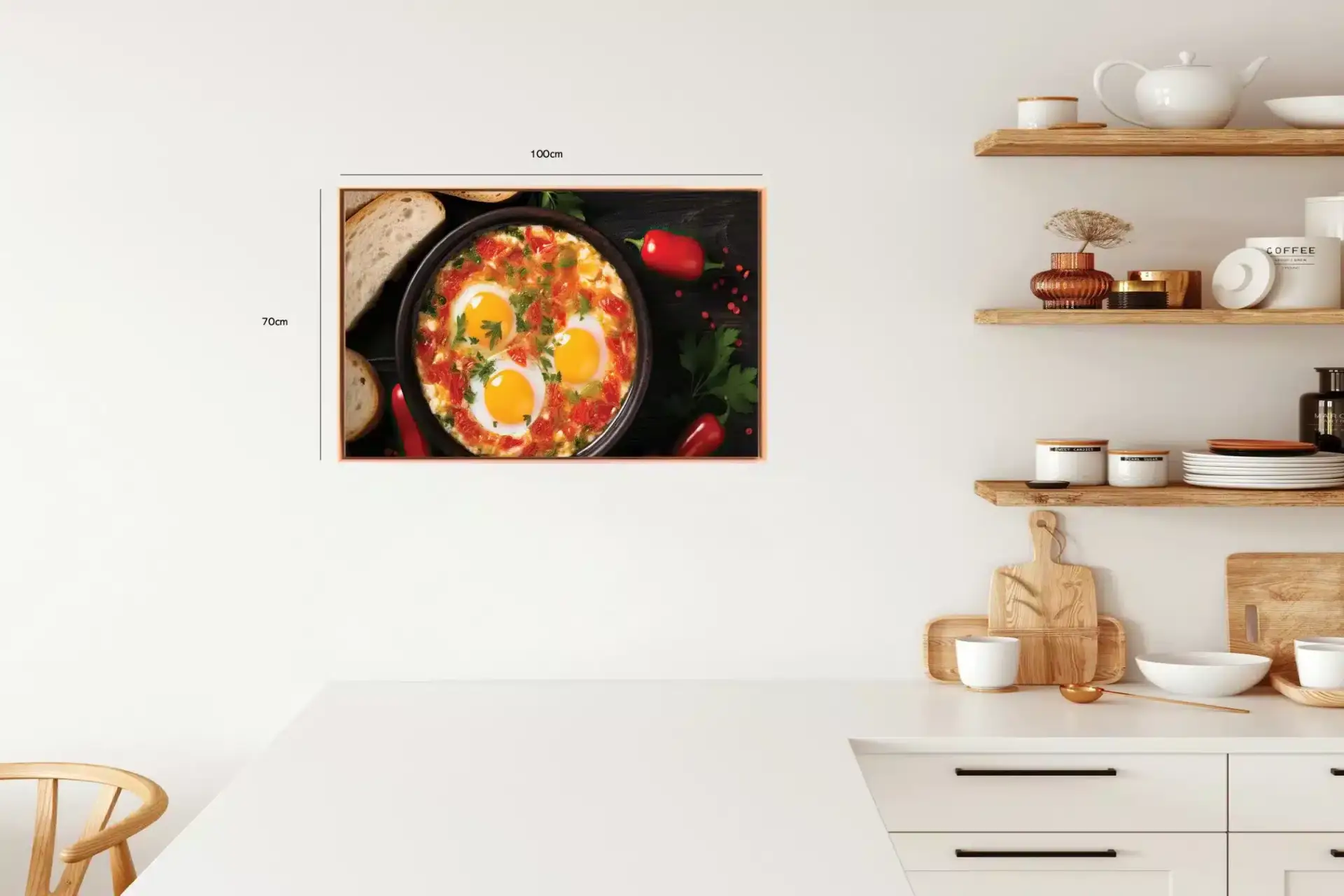 Æg pande tomater brød med madfotografi