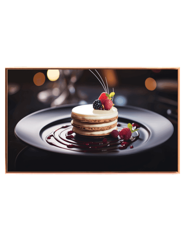 Dessert bær tallerken med bokeh glasur